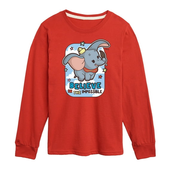 Disney Dumbo Animated - Believe In The Impossible - Toddler & Youth Long Sleeve Graphic T-Shirt