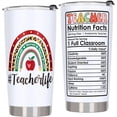 thumbnail image 1 of Teacher Appreciation Gifts,Best Teacher Gifts for Women - Gifts for Teachers Tumbler Cup,Teacher Christmas Birthday Gifts,20 OZ Stainless Steel Teacher Life Tumbler, 1 of 5