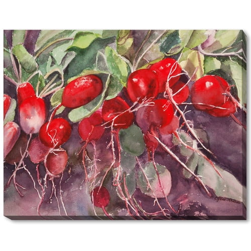Tori Home Radishes by Lynne Atwood Painting Print on Wrapped Canvas