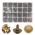 thumbnail image 2 of 360pcs Purse Bags Repair Double Cap Rivets Metal Button Round Rapid Rivet, 2 of 8