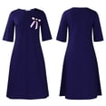 thumbnail image 2 of Women's Plus Size A-Line Half Sleeve Casual Midi Party Cocktail T Shirt Dresses, 2 of 8