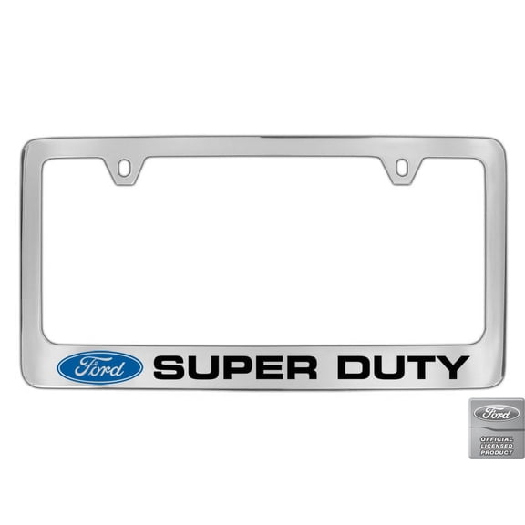 Ford Super Duty Chrome Plated Metal License Plate Frame Holder