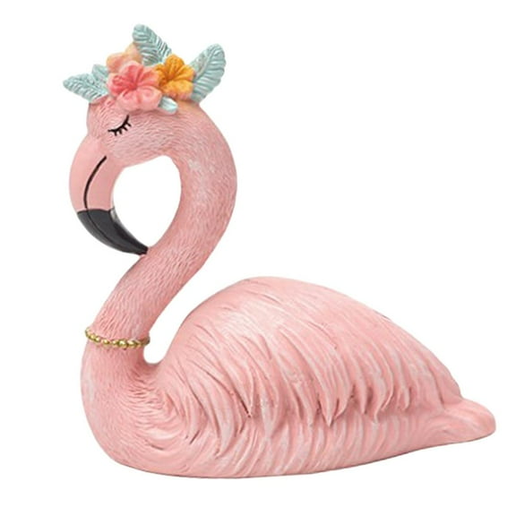 Miniature Flamingo Figurines Affordable Animal Figures Cake Decorations - Pink, B