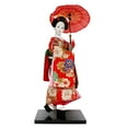 thumbnail image 3 of deevoka 12" Japanese Geisha Collectible Figurine Lady Statuette for Home Table Shelf Red, 3 of 9