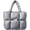 Cool Grey, variant on women large puffer purse puffy tote bags light weight handmade nylon bag woven shoulder handbag
