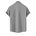 thumbnail image 3 of ameIAEA Button Down Shirts for Men Summer Short Sleeve Collar Shirts Casual Office Work Tops with Pocket, 3 of 7
