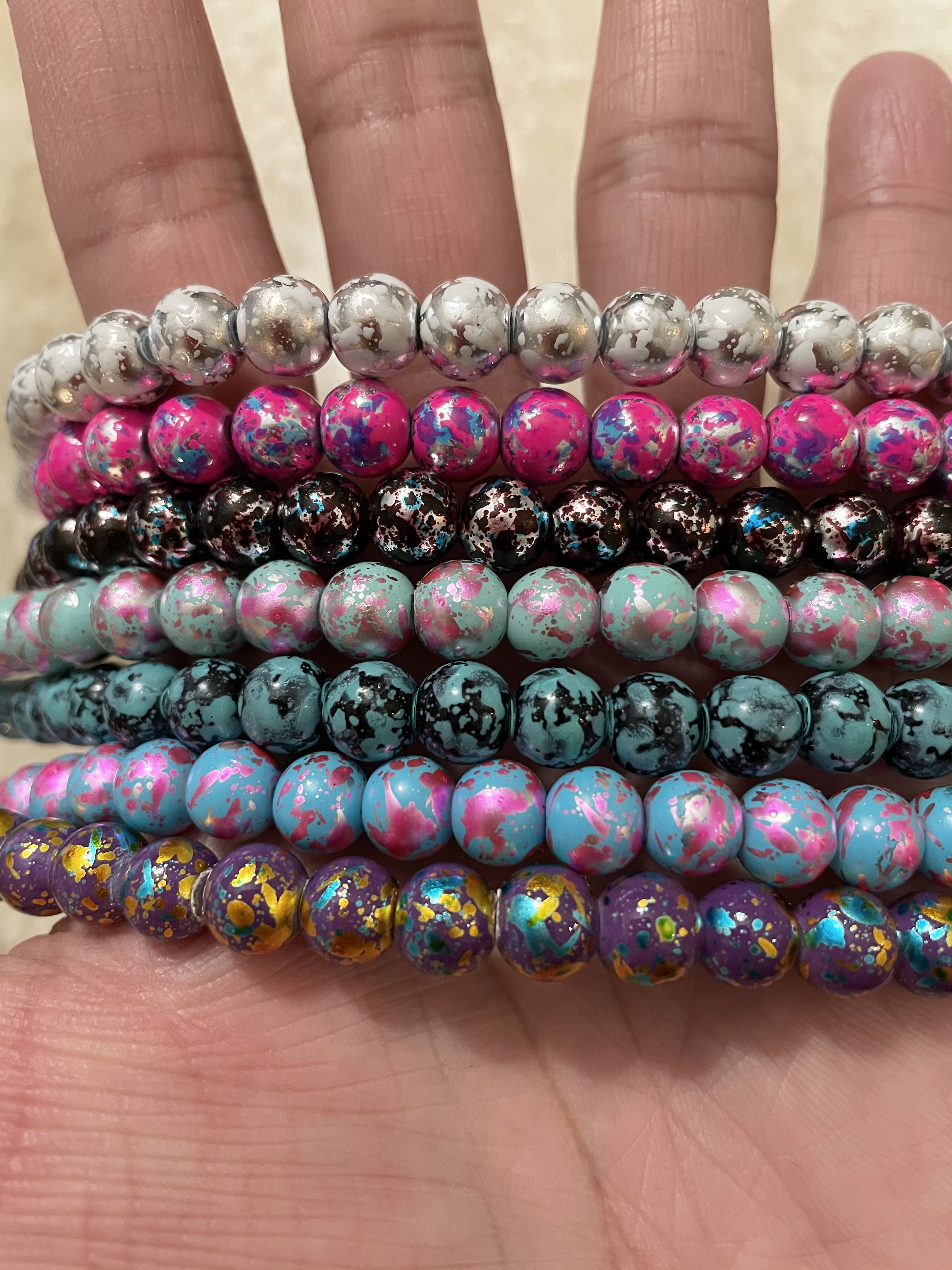 Glass Beads For Bracelet Making, Bulk Beads Assortment, DIY Jewelry  Supplies, Gift For Beader, Basket Stuffers, 2 lb 