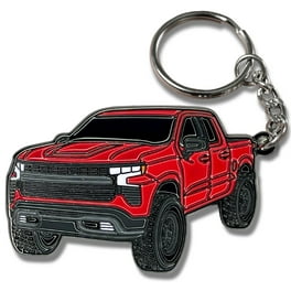 TPU Key Fob Cover For Chevy Tahoe/Suburban & GMC Yukon (2014-2020) With Keychain - Red