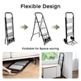 thumbnail image 4 of Whifea 2-in-1 Folding Step Ladder & Hand Truck, 3-Step Steel with Wheels & Platform, 300 lbs Capacity for Home Garage, 4 of 8