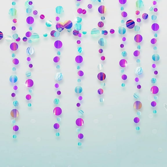 Cheerland Mermaid Party Decorations Rose Purple Bubble Garland, 5 Pieces