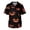 Ginger, variant on Men's Halloween Scrub Tops V-Neck Short Sleeve Bat Bone Star Eye Print Medical Workwear with Chest Pocket and Front Pockets Comfortable Pullover Uniform Black L