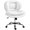 White, variant on HOMCOM Criss Cross Office Chair with Wheels, Armless Wide Desk Chair, White