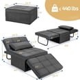 thumbnail image 2 of Gymax Canapé Convertible 4 en 1 Convertible Pouf Pliant Gris, 2 of 10