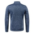 thumbnail image 4 of Bcfgryg Mens Autumn And Winter Zipper Neck Solid Sweater Long Sleeve Fashion Top Sweatshirt Coat Mens Knit Sweater Blue XXXXL, 4 of 4