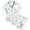 Z3 White, variant on REDARER Girls Satin Pajama Set Ocean Shell Print Short Sleeve Button-Down Sleepwear Soft Loungewear,2-3 Years