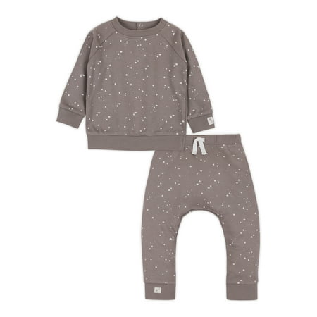 

Little Star Organci Baby Unisex 2Pc Sweatshirt & Jogger Set Size Newborn-24M