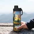 thumbnail image 7 of Pofeuu Cozy Cottage Lakeside Sunset Print 18oz Sports Insulated Kettle Stainless Steel Vacuum Water Bottle Leakproof Sport Flask, 7 of 7