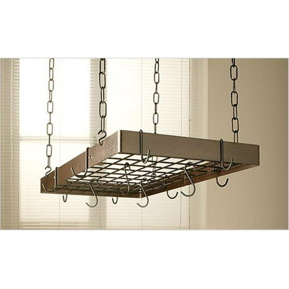 Rogar 2343 Rectangle with grid - Hammered Copper/Black