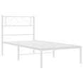 thumbnail image 2 of vidaXL Metal Bed Frame with Headboard White 100x190 cm, 2 of 5