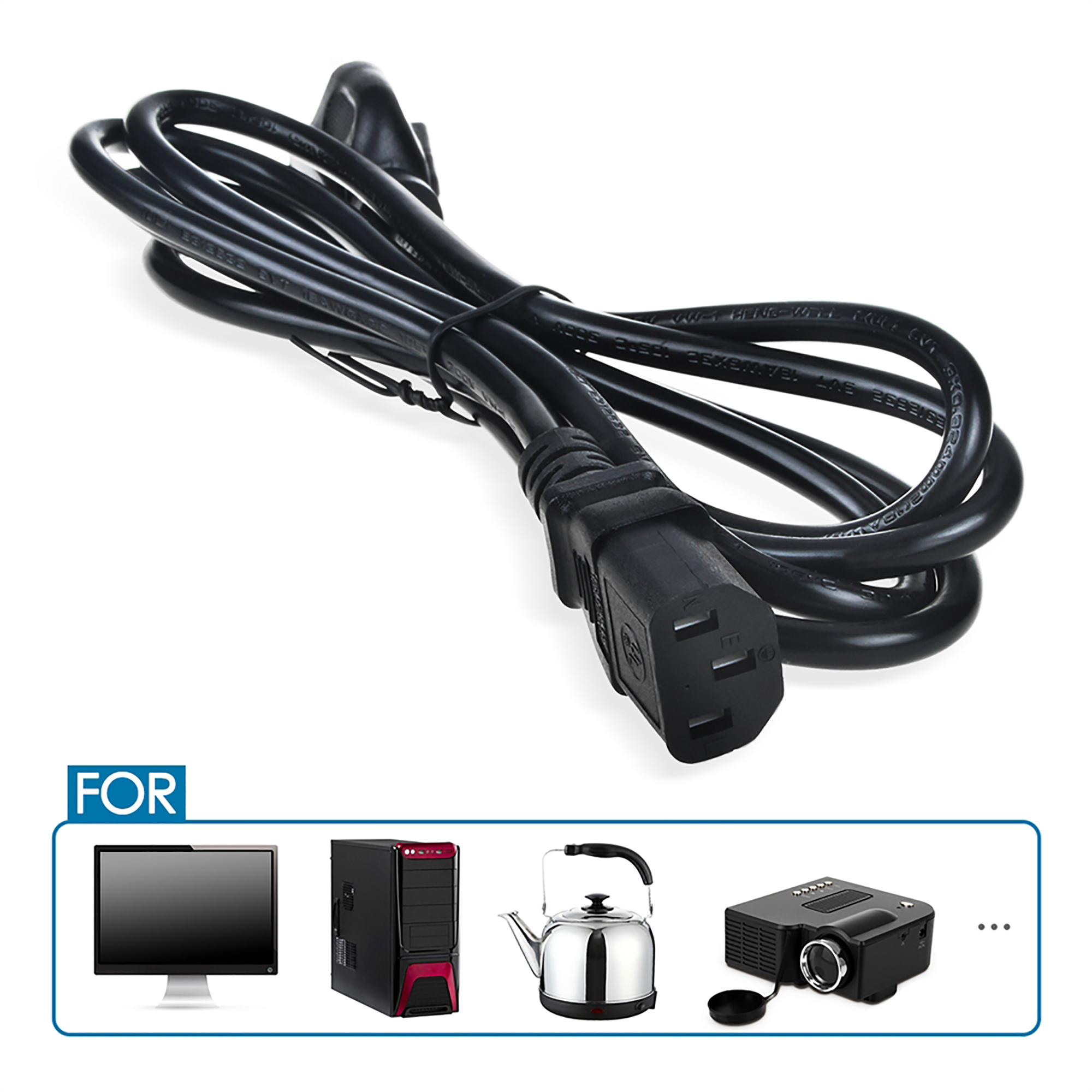 PKPOWER 6ft AC Power Cord for Pyle PT720A 1000 Watts AM/FM Tuner Hybrid Amplifier 70V - image 3 of 3