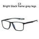 thumbnail image 1 of Gafas graduadas para miopía para hombre, diseño deportivo, gafas deportivas TR90, bloqueo de luz azul, gafas rectangulares de alta calidad, 1 of 4