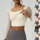 thumbnail image 1 of Ropa de trabajo,Camiseta de verano de manga larga con cuello redondo para mujer, blusa informal y cómoda, corte regular, material suave, ideal para uso doméstico y laboral, sopatenor, 1 of 7