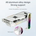 thumbnail image 3 of ziyahi Adjustable Holder Screen Anti-Slip Lighting Bracket Gpu Support Temperature Display Graphics Bracket Support Bracket White, 3 of 6