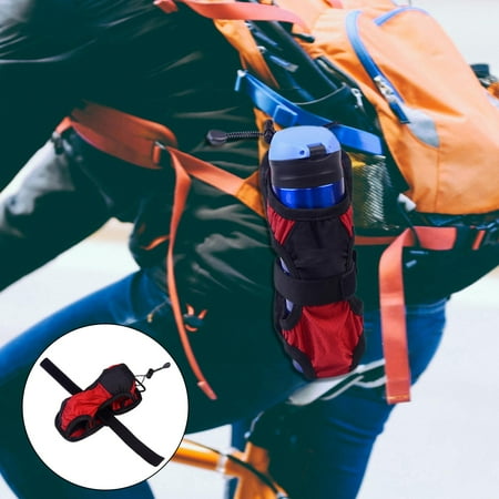 

Nylon Outdoor Water Bottle Carrier with Long Strap Case Red