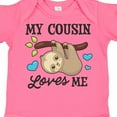 thumbnail image 4 of Inktastic My Cousin Loves Me with Sloth and Hearts Boys or Girls Baby Bodysuit, 4 of 5