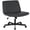 Black-with wheels, variant on BIQWBIC Vanity Chair Adjustable Home Office Desk Chair Armless Swivel Cross Legged Chair with No Wheels, Beige