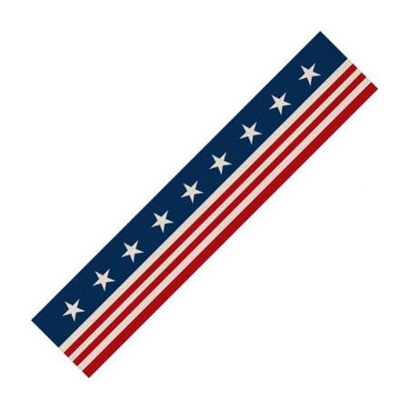 

Promotions! Independence Day Table Runner Dresser Scarves USA Stars Plaid Flag July 4th Non-Slip Burlap Dinner Runner Party Decor For Tables