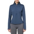 thumbnail image 1 of Camisa Under Armour Motion para mujer, media cremallera, XL, gris y azul marino, 1 of 3