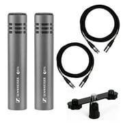 Sennheiser e614 Microphone Stereo Pair w/ Stereo Bar & 2 Premium 15-foot XLR Mogami Cables Bundle