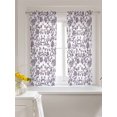 thumbnail image 3 of Purple Flower Curtains 54 Inch Length,Sheer Curtains for Bedroom Living Room Window Vintage Farmhouse Boho Leaf Spring Plant Rod Pocket Drapes Kitchen Curtains Small Half Window 52"x54" 2 Panels, 3 of 6