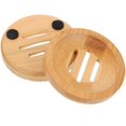 thumbnail image 3 of 2 Pcs Wooden Soap Boxes No-punch Soap Drain Soap Holders Soap Tray for Shower, 3 of 3