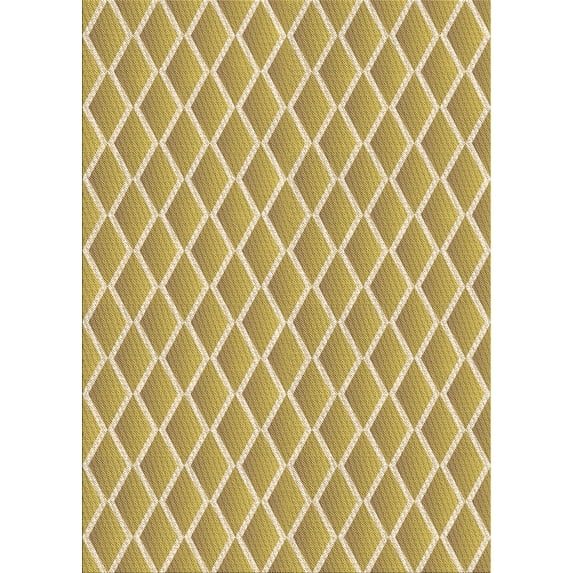 Ahgly Company Indoor Rectangle Patterned Dark Golden Rod Brown Area Rugs, 7' x 10'