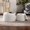 Cream White 055, variant on Cream White Scalloped Round Coffee Table Set: Nesting Design, Elegant Curved-Edge Shape for Cozy Living Room Styling, MDF, 46.46L x 26.77W x 15.55H inches