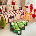 thumbnail image 5 of Deeceymbur Christmas Tree Shaped Floor Mat Absorbent Quick Dry Non-slip Rug Festive Green Bath Mat Decor Carpet for Toilet Floor, 5 of 6