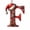 F, variant on 26 Alphabet Ornaments for Christmas Tree Candy Cane Initial Letter Pendant with Berries Pattern Mini Monogram Hanging Decorations for Party Gifts DIY Decor