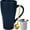 500ml Large Coffee mug with Strainer (Dark Blue), variant on Farcauo Large Mug 500 ml Tea Mug with Strainer XXL Coffee Mug Ceramic Tea Mug Original with Spoon & Coaster 500 ml Coffee Mug Cute Birthday Gift Tea Coffee Cup Gift (Dark Blue)