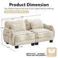 thumbnail image 5 of FFH 70.8" Chenille Loveseat, Curved Modular Sectional Sofa Cloud Couch for Living Room, 2 Seat, Beige, 5 of 13