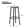 thumbnail image 2 of Magshion Set of 2 Counter Height Bar Stools, 25.5" Industrial Bar Stools with Steel Frame, Modern Breakfast Stools for Dining Room Kitchen Island, 2 of 6