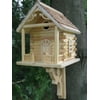 12" Fully Functional Natural Finish Lodge Outdoor Garden Birdhouse