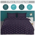 thumbnail image 5 of 3 Pcs Soft Bedding Set, Includes 1 Duvet Cover with Zipper And 2 Pillow Shams,Navy And Pink Lobsters Pattern King(102"×90"), 5 of 8