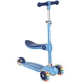 thumbnail image 3 of GOTRAX BoblooPro 3-Wheel Light-Up Kick Scooter For Kids Ages 3-8, with Folding Adjustable/Rmovable Seat, Blue, 3 of 5