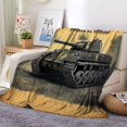 thumbnail image 1 of Fleece Throw Blanket Military Tank 150X200 Cm Fluffy Microfiber Ultra Soft Warm, 1 of 7