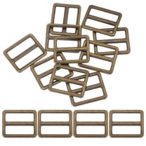 Uxcell Metal Tri-glide Slide Buckle, Zinc Alloy Adjuster Sliders Webbing Strap Fasteners for Bag Belt Dog Copper 25mm
