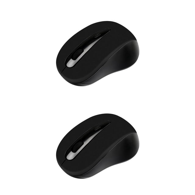 ZLight 2.4GHz Wireless Mouse 1600DPI Optical Mice With USB Receiver For PC Laptop New Matte black 2Set