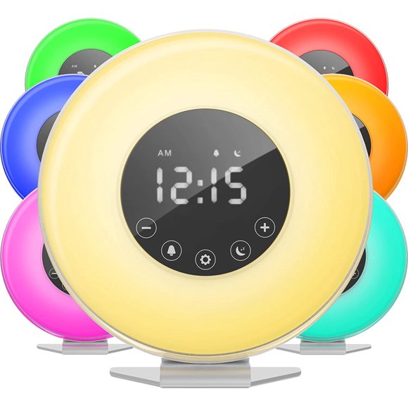 hOmeLabs Sunrise Alarm Clock - Reloj LED digital con interru hOmeLabs hOmeLabs