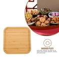 thumbnail image 5 of 1Pcs Small Bamboo Tray for Women 20X20X2CM Khaki Square Design, 5 of 5